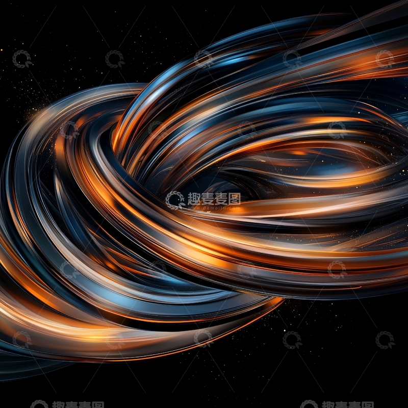 高清大图下载【趣麦麦图】流动光线缠绕交织