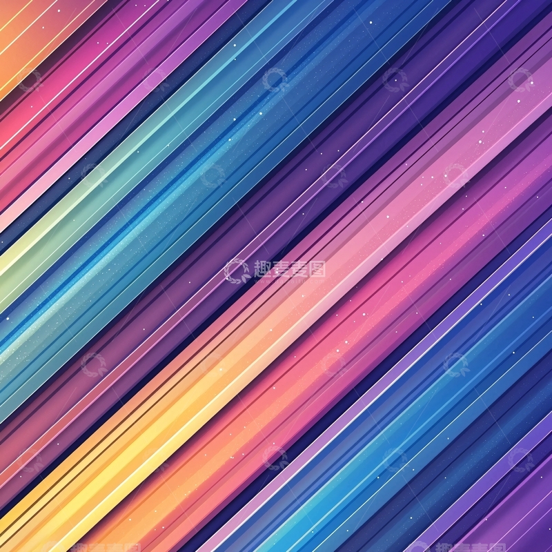 高清大图下载【趣麦麦图】彩色条纹斜向排列背景