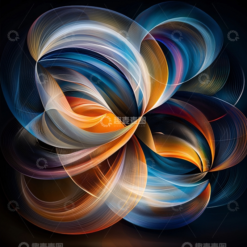 高清大图下载【趣麦麦图】抽象艺术花瓣图案