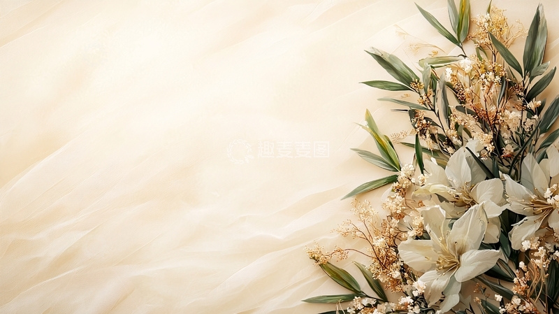 高清大图下载【趣麦麦图】淡雅花卉背景