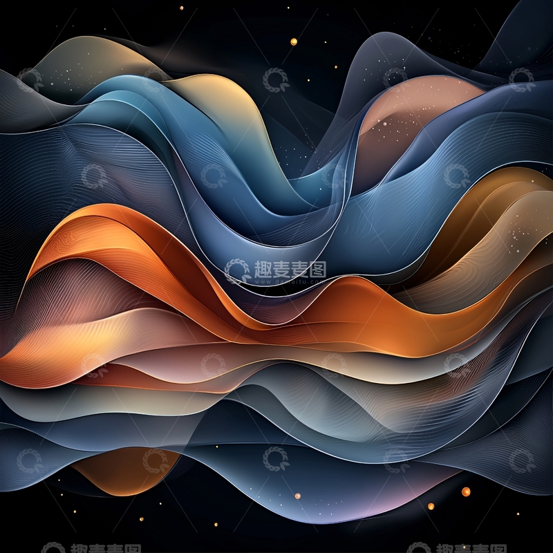 高清大图下载【趣麦麦图】抽象波浪高清图片