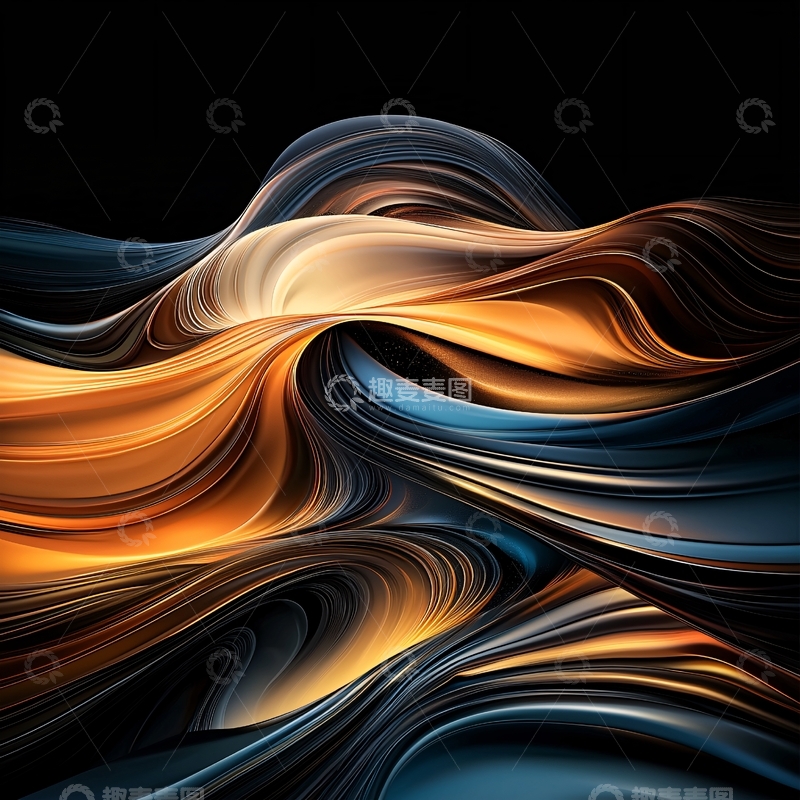 高清大图下载【趣麦麦图】抽象流体艺术背景