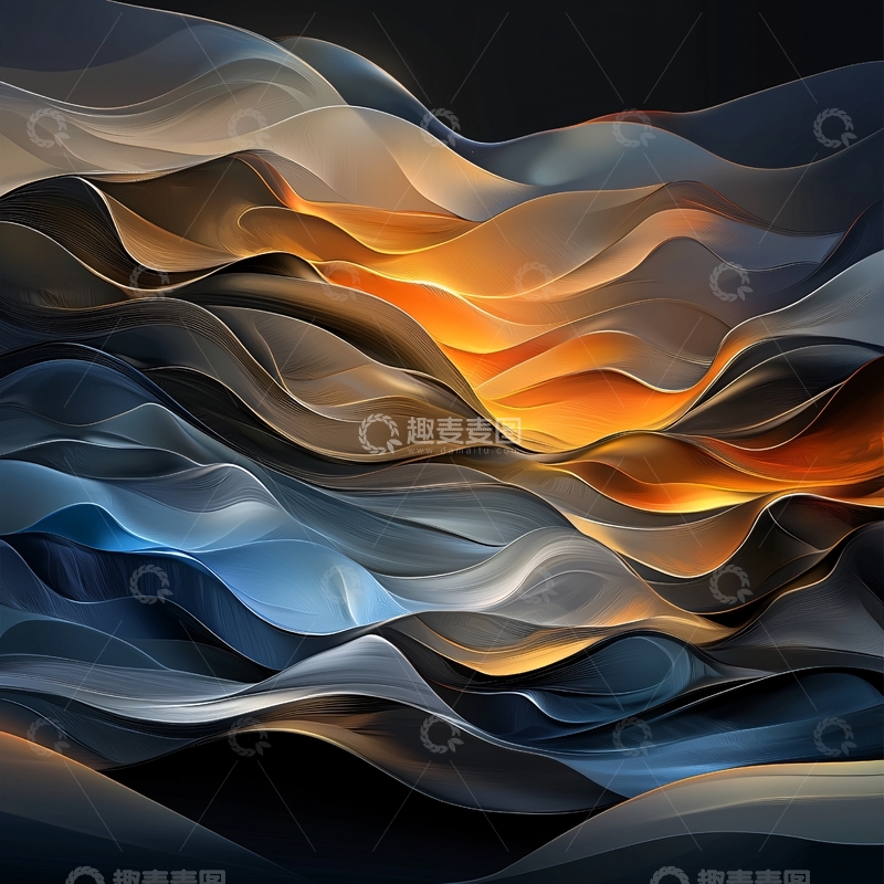 高清大图下载【趣麦麦图】抽象流体艺术