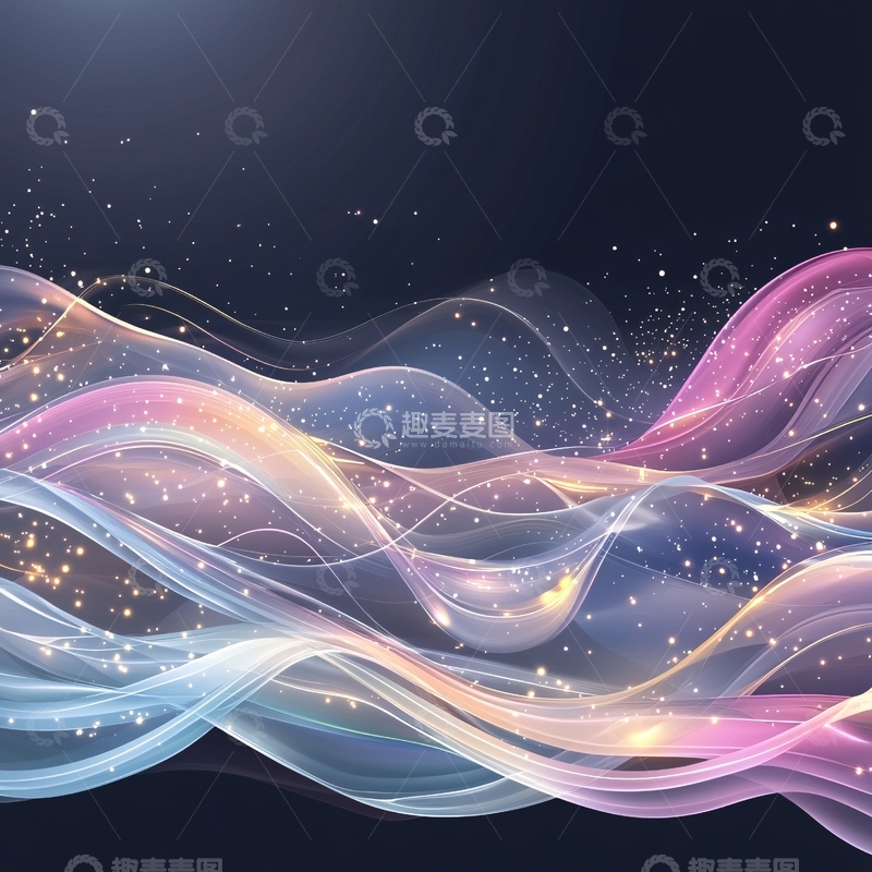 高清大图下载【趣麦麦图】抽象波浪线条