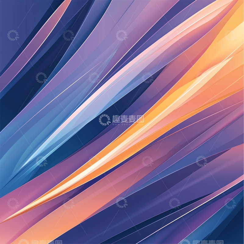 高清大图下载【趣麦麦图】抽象彩色线条背景