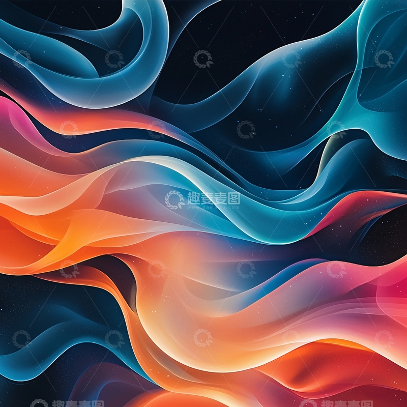 高清大图下载【趣麦麦图】抽象色彩流动
