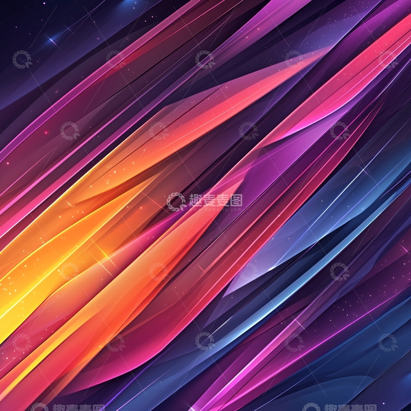 高清大图下载【趣麦麦图】彩色光线交织抽象背景