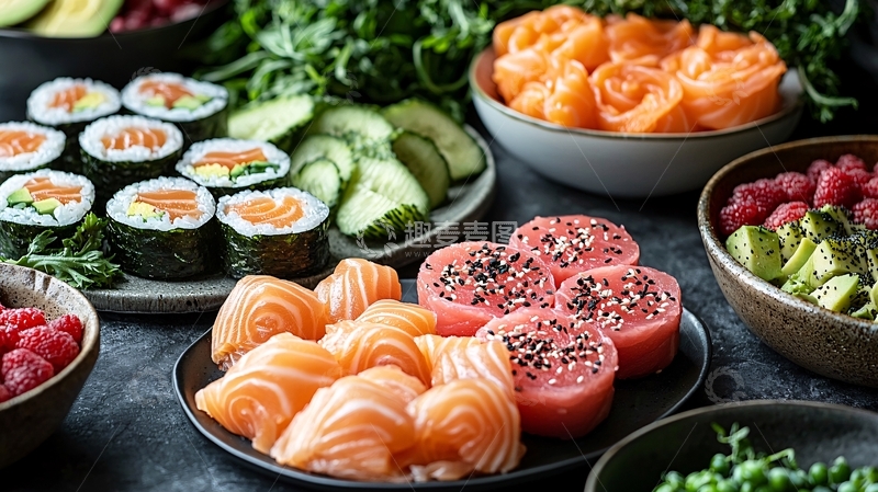 高清大图下载【趣麦麦图】寿司拼盘高清图片