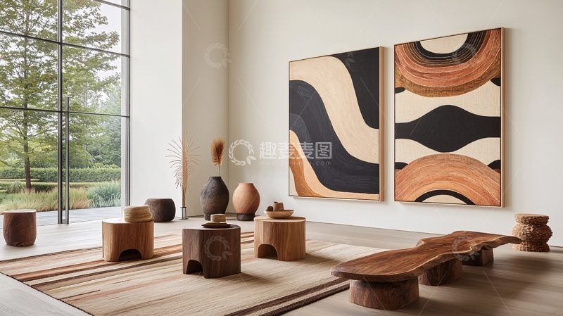 高清大图下载【趣麦麦图】简约艺术客厅