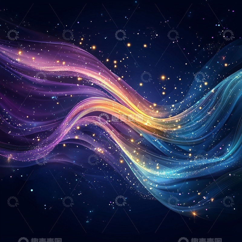 高清大图下载【趣麦麦图】梦幻光线流动星光
