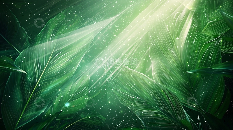 高清大图下载【趣麦麦图】绿色光线交织的抽象背景