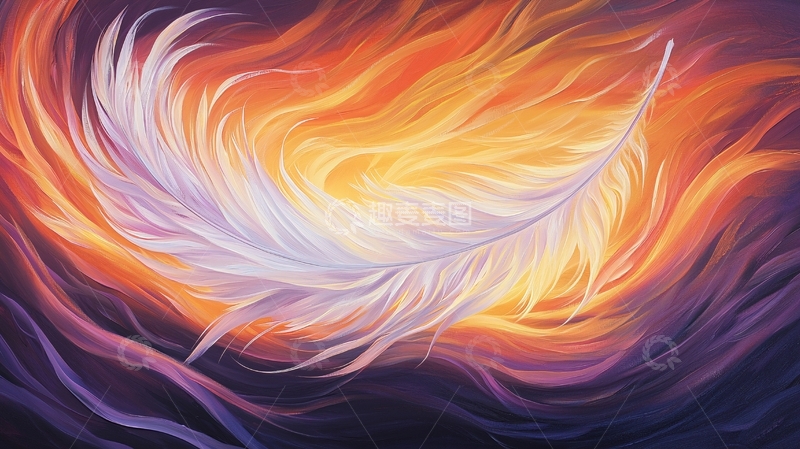 高清大图下载【趣麦麦图】漂浮的白色羽毛