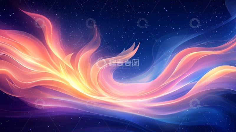 高清大图下载【趣麦麦图】抽象火焰般的艺术背景