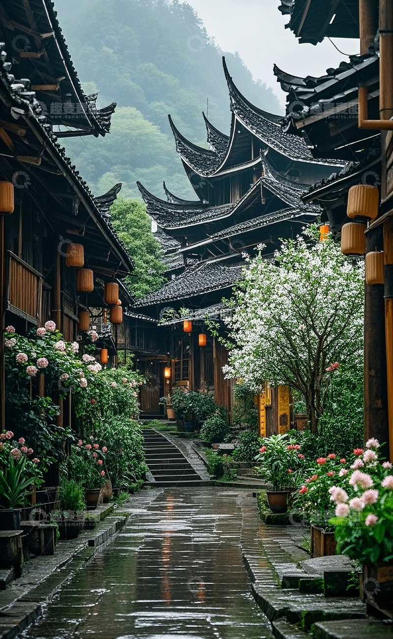 高清大图下载【趣麦麦图】古镇风光11