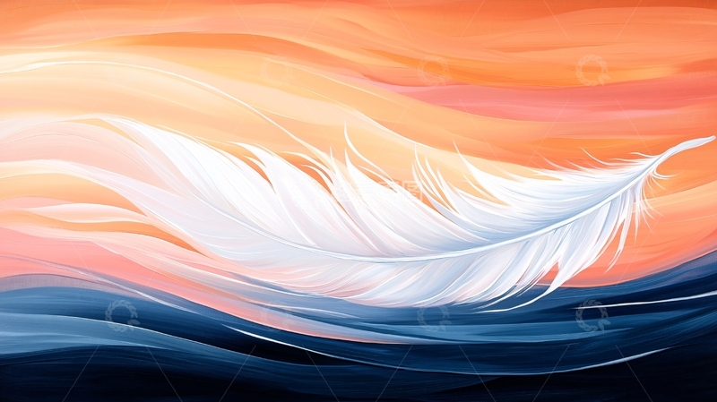 高清大图下载【趣麦麦图】羽毛轻盈飘落