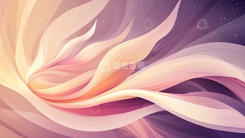 高清大图下载【趣麦麦图】抽象花瓣渐变背景