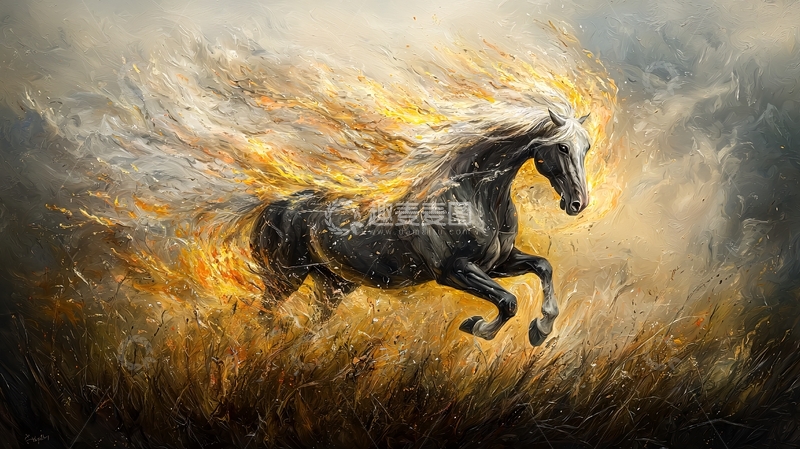 高清大图下载【趣麦麦图】奔腾的骏马高清图片