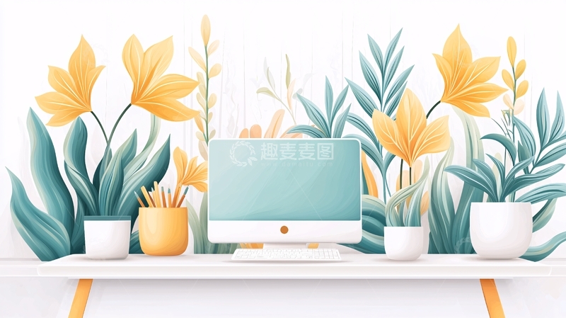 高清大图下载【趣麦麦图】桌面电脑鲜花装饰