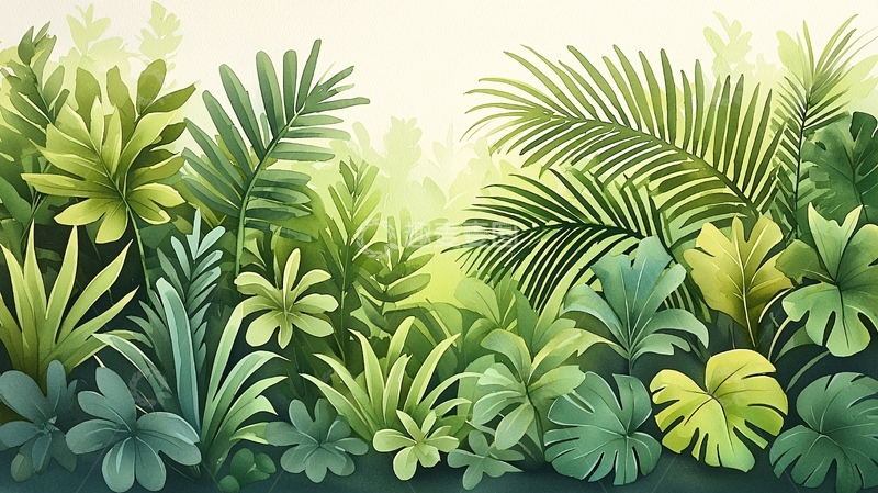 高清大图下载【趣麦麦图】郁郁葱葱的热带植物