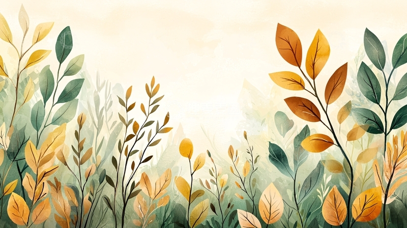 高清大图下载【趣麦麦图】秋意渐浓的植物背景