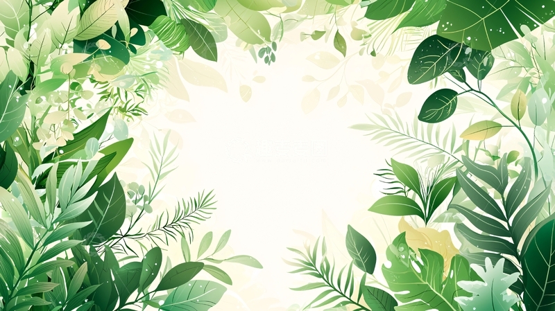 高清大图下载【趣麦麦图】绿色植物围绕的空旷空间