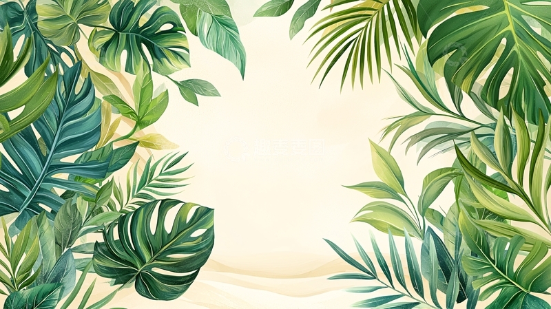 高清大图下载【趣麦麦图】绿色植物背景图