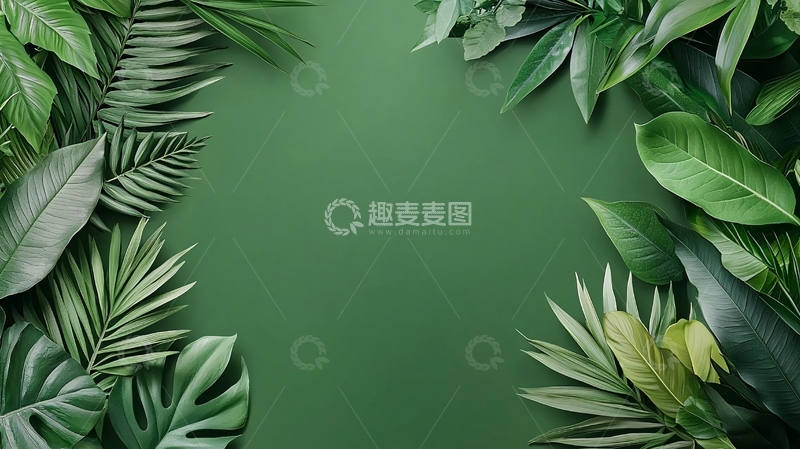 高清大图下载【趣麦麦图】绿色植物环绕