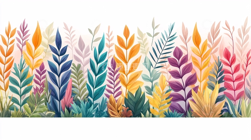 高清大图下载【趣麦麦图】彩色植物群高清图片