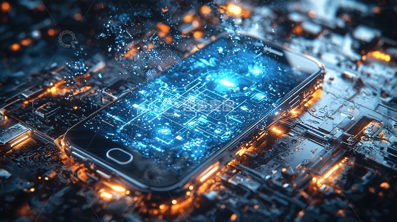 高清大图下载【趣麦麦图】-科技感十足的手机电路