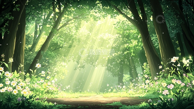 高清大图下载【趣麦麦图】森林阳光清新唯美