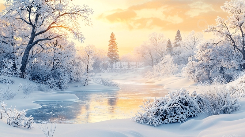 高清大图下载【趣麦麦图】冬季雪景高清图片