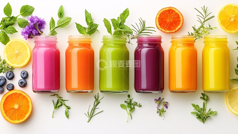 高清大图下载【趣麦麦图】彩色果蔬汁高清图片