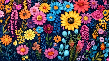 繁花盛开的花园