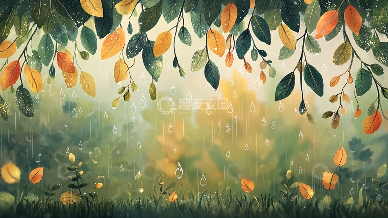 高清大图下载【趣麦麦图】秋日树叶高清图片