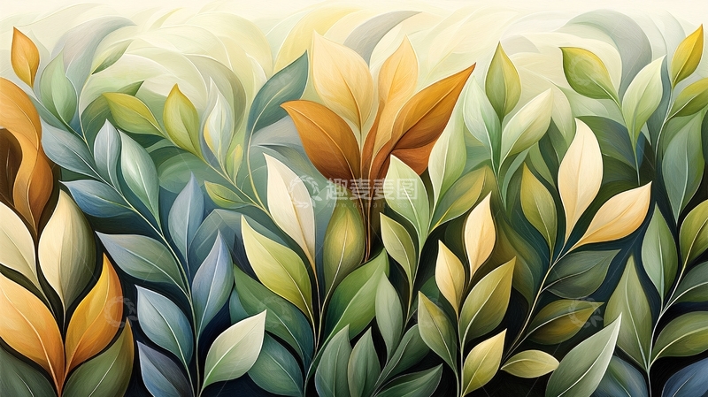 抽象风格的叶子背景