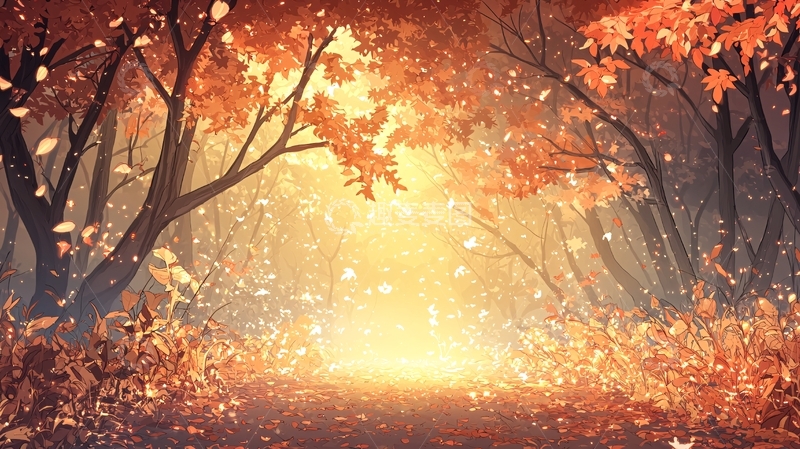 高清大图下载【趣麦麦图】秋日森林小路