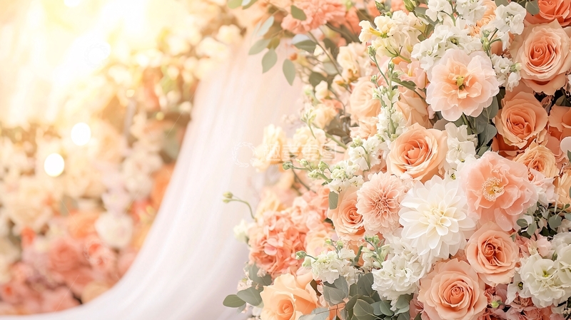 高清大图下载【趣麦麦图】柔和光线下粉色花束