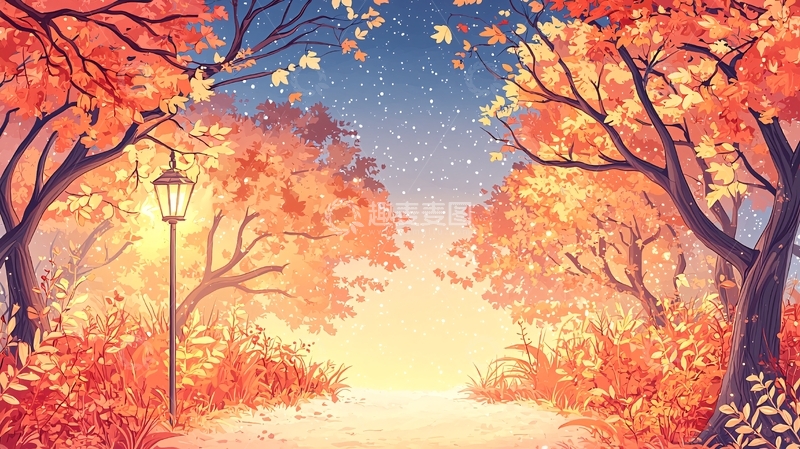 高清大图下载【趣麦麦图】秋日暖阳下的唯美小路