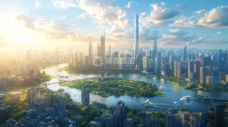 高清大图下载【趣麦麦图】未来城市高清图片