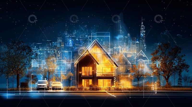 高清大图下载【趣麦麦图】未来科技感住宅建筑