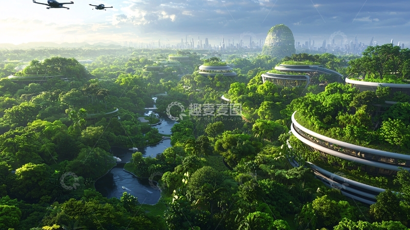 高清大图下载【趣麦麦图】未来城市高清图片