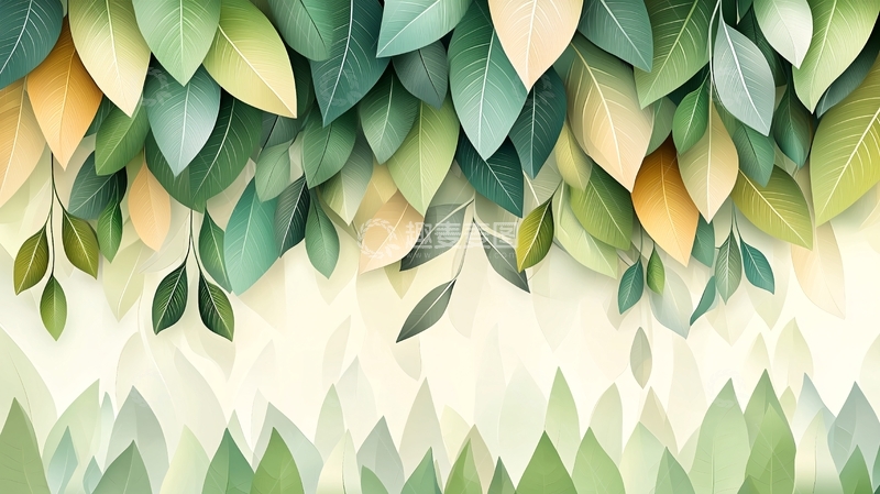 高清大图下载【趣麦麦图】清新树叶背景