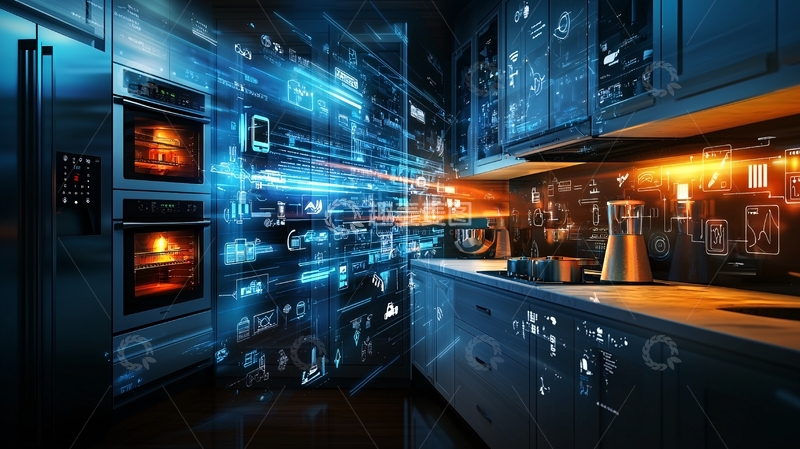 高清大图下载【趣麦麦图】未来厨房科技感设计