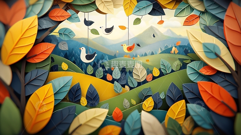 高清大图下载【趣麦麦图】秋日森林童话风