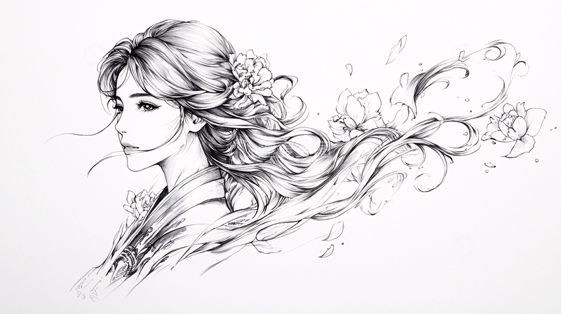 高清大图下载【趣麦麦图】素描风高清图片