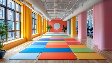 彩色地毯明亮走廊