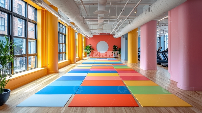 高清大图下载【趣麦麦图】彩色地毯明亮走廊