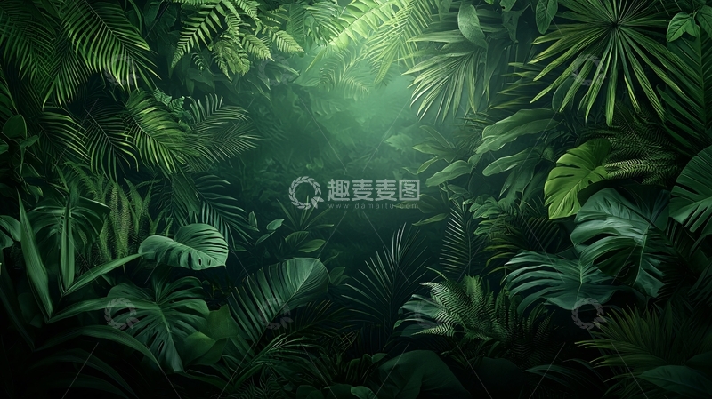 高清大图下载【趣麦麦图】茂密的热带雨林景观