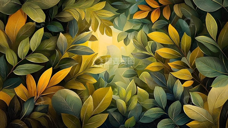 高清大图下载【趣麦麦图】茂密树叶形成的隧道