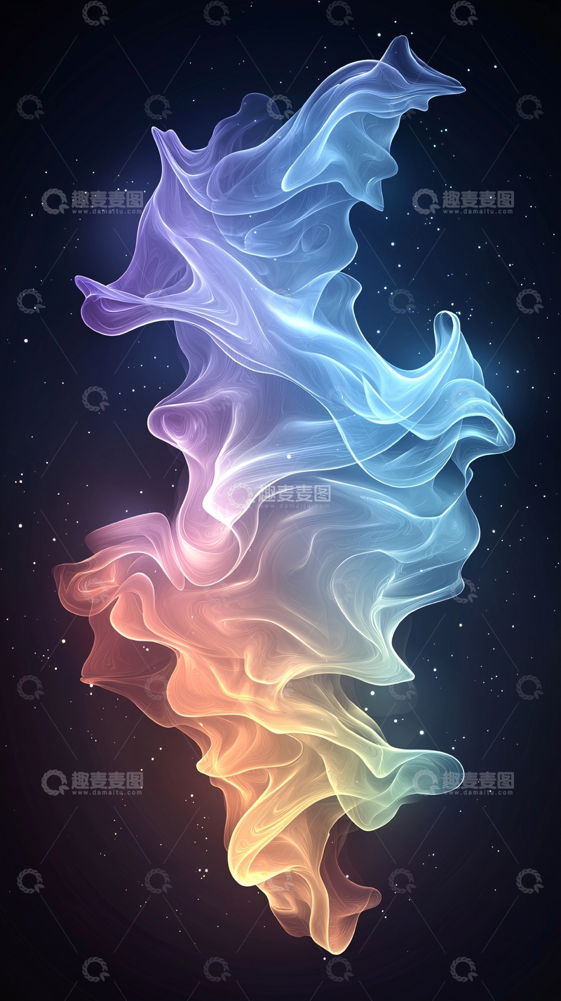 高清大图下载【趣麦麦图】抽象彩色烟雾背景